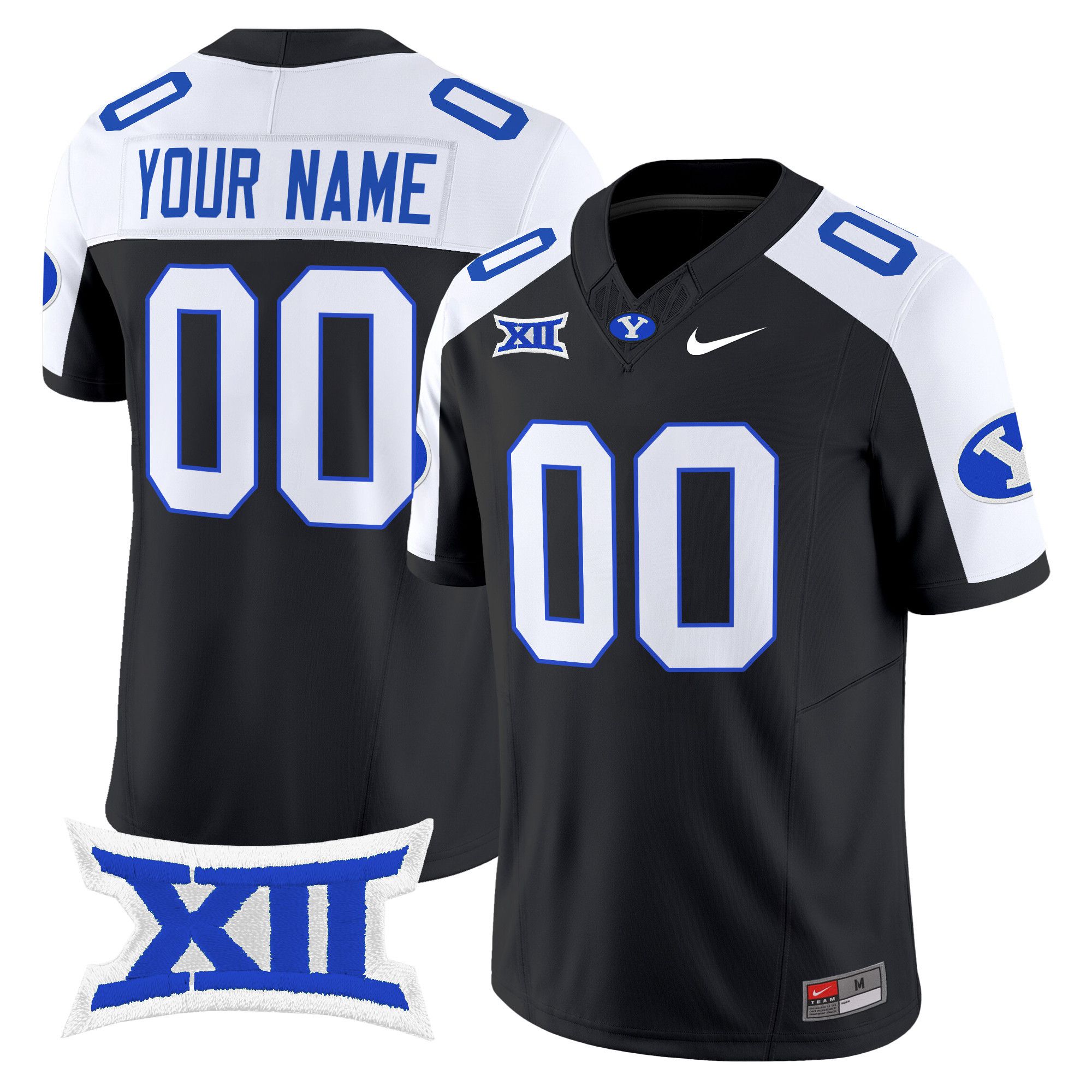 Men BYU Cougars Black Nike 2024 Vapor Limited Custom NCAA Jersey